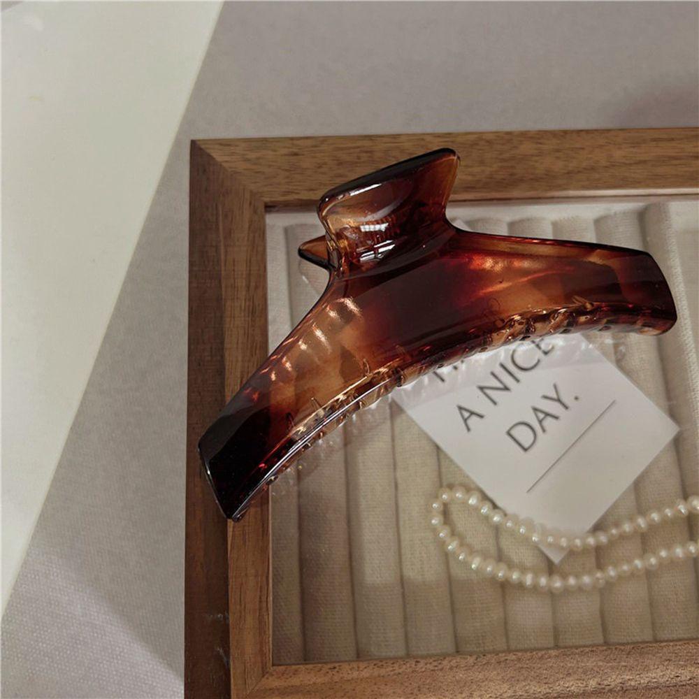 Kẹp Tóc Càng Cua Acrylic Màu Trơn Đơn Giản Thanh Lịch Cho Nữ