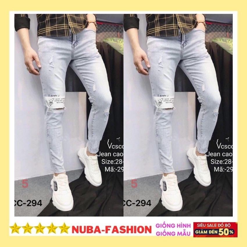 Quần jean nam rách cao cấp đẹp giá rẻ.quần bò TCS 5 | BigBuy360 - bigbuy360.vn