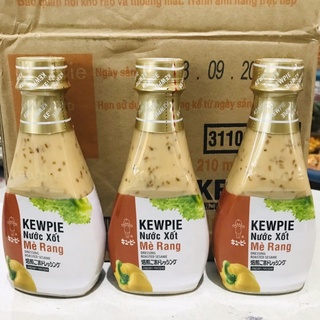 COMBO 3 CHAI NƯỚC XỐT MÈ RANG KEWPIE CAM KẾT CHÍNH HÃNG ( chai 210ml ) - ăn kem rong nho, rau salad