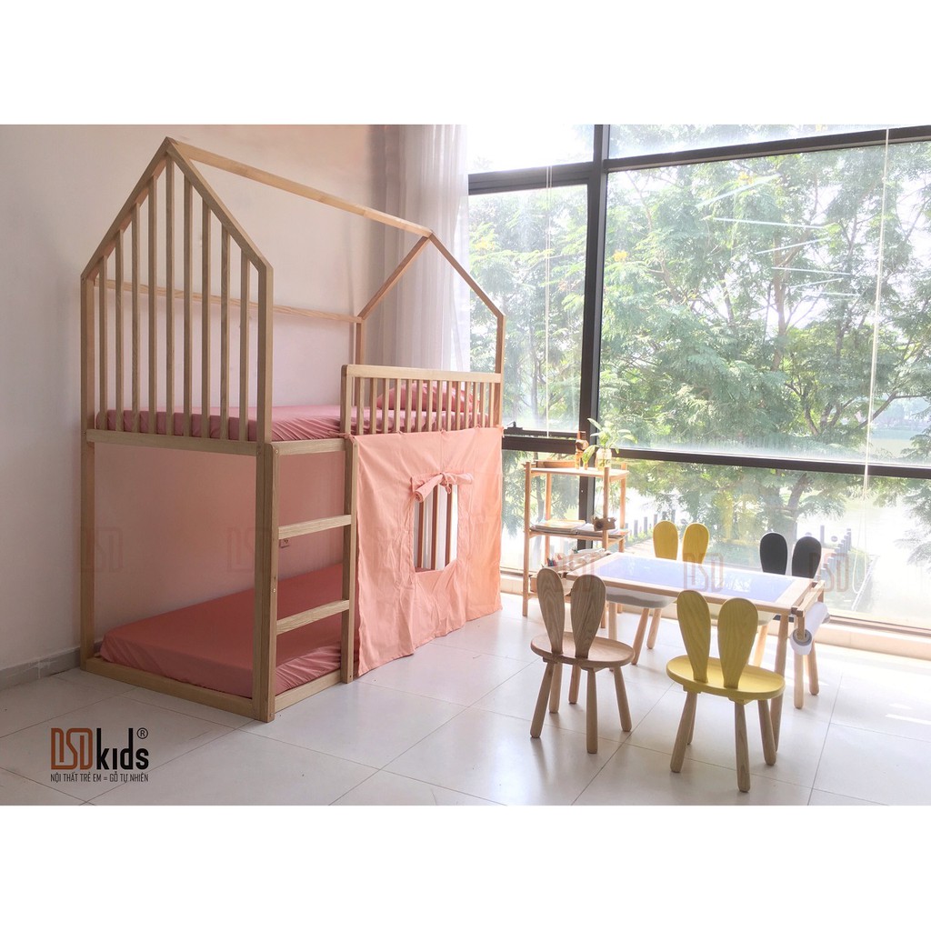 Giường trẻ em 🛑FREESHIP🛑 Giường tầng cho bé tháo lắp tiện lợi [ Nguyên liệu 100% gỗ tự nhiên cao cấp nhập khẩu ] | BigBuy360 - bigbuy360.vn