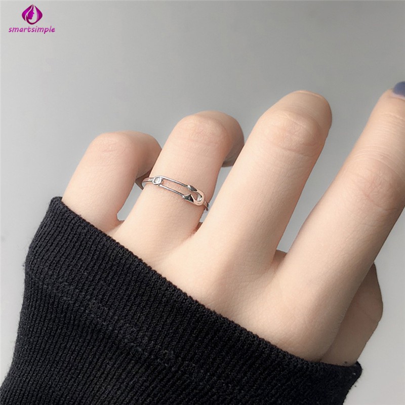 Nhẫn Mở Đính Đá Zircon Sáng Tạo Cho Nữ