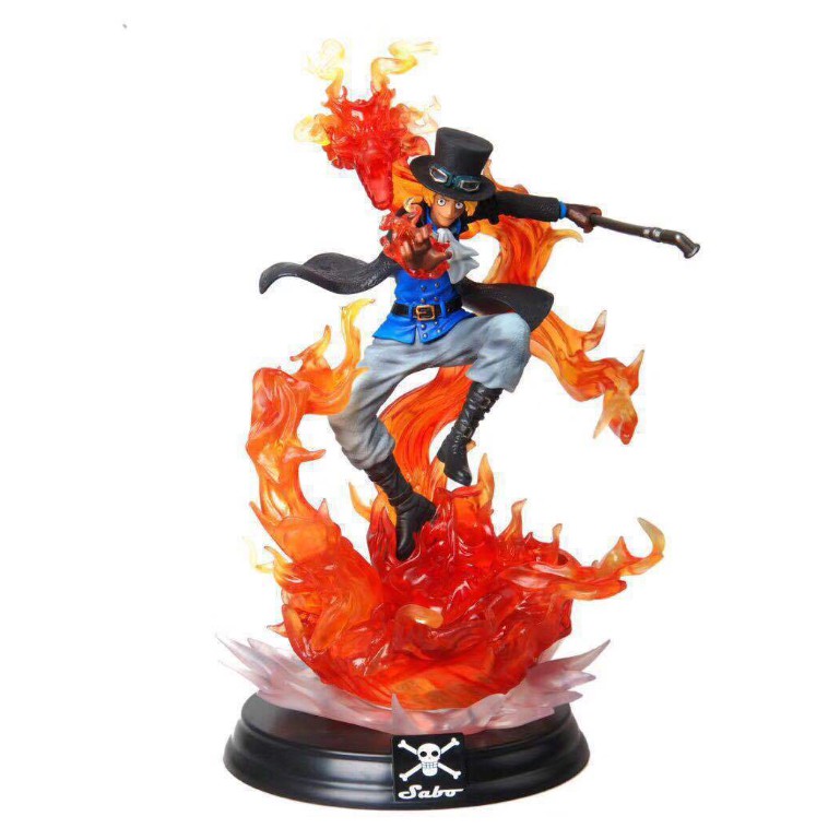 Mô hình One Piece Sabo hỏa chảo màu lửa 33cm