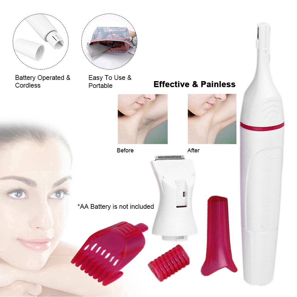 Máy Tỉa Lông Mũi 5 Trong 1 Không Gây Đau Dành Cho Nữ Kèm Phụ Kiện