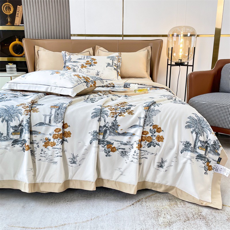 Chăn đũi cotton mùa hè nhập khẩu sang trọng, chăn mền đũi mát mềm mịn không nhăn không xù kích thước 2mx2m2