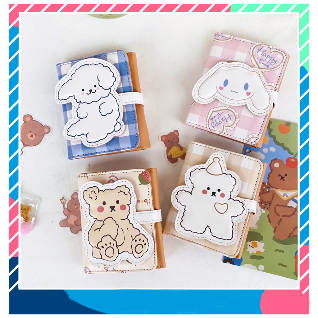 Ví cute nữ cầm tay, nhỏ gọn, thời trang, phong cách Hàn Quốc, hình gấu dễ thương