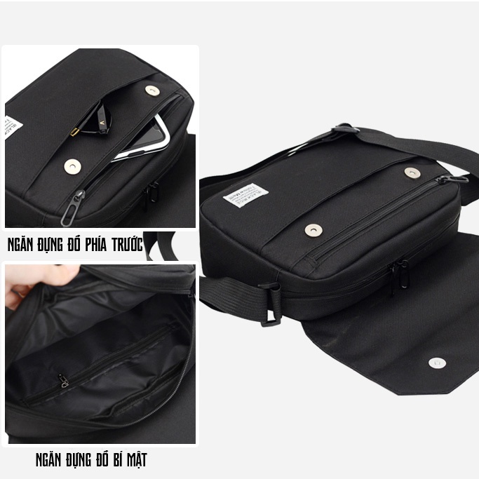 Túi đeo chéo nam nữ unisex Hàn Quốc, Túi đeo chéo thời trang vải Canvas độ bền cao - Lana | BigBuy360 - bigbuy360.vn