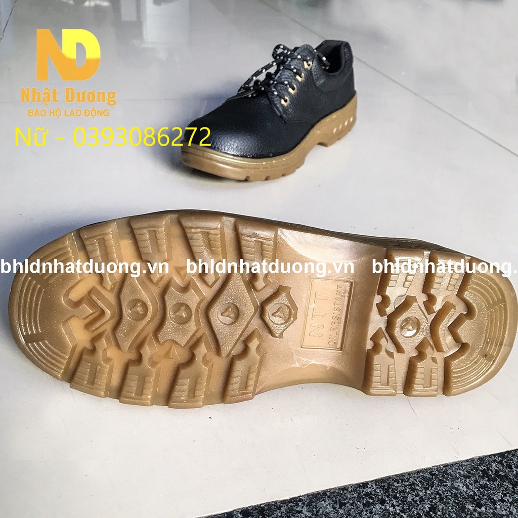 Giày bảo hộ NTT đế kếp P07- PVC vàng chống dầu - axit - nhiệt - trơn trượt-dùng trong cơ khí-xây dựng