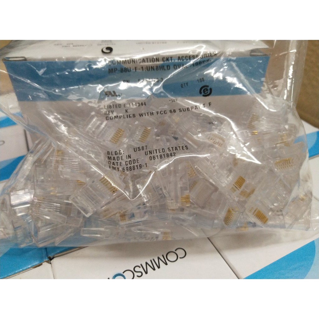 Hạt mạng cat6 Commscope chân đồng cao cấp