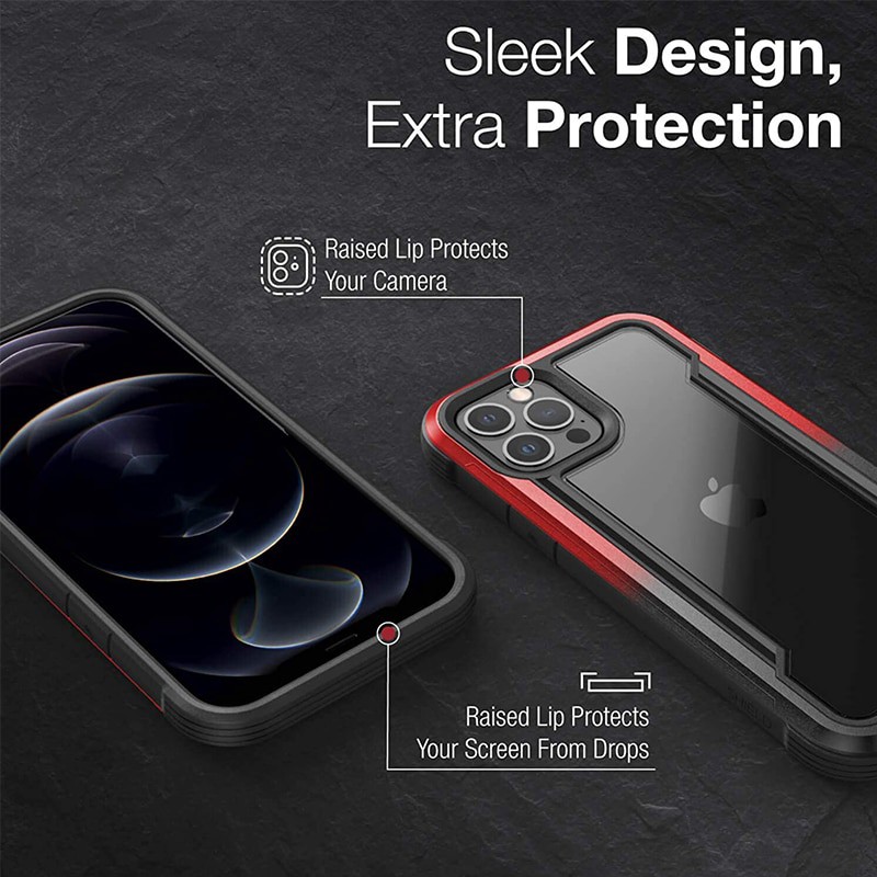 Ốp iPhone 12 Pro Max X-Doria Defense Shield Chống Sốc 3M Tiêu Chuẩn Quân Đội