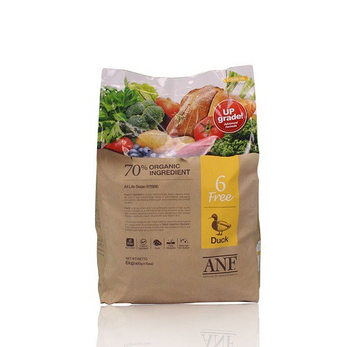 [CHÍNH HÃNG] THỨC ĂN ORGANIC ANF 6 FREE DUCK CHO CHÓ VỊ VỊT - GÓI 2KG