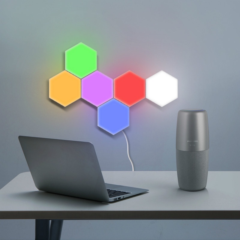 Đèn LED Lục Giác Gắn Tường Cảm Ứng Chạm Sáng Tạo