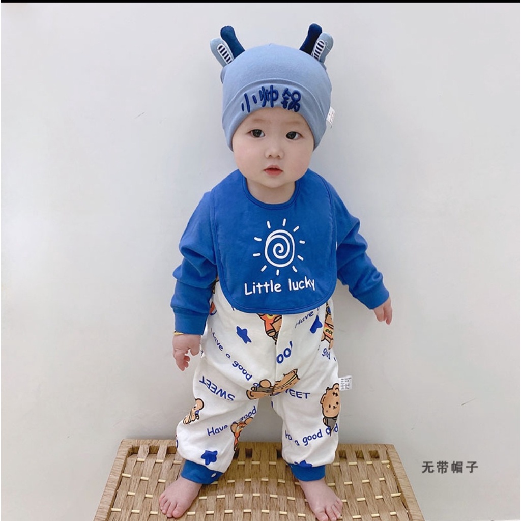 Body thú + yếm cho bé, bộ đồ liền thân cho bé 3-13kg BD036