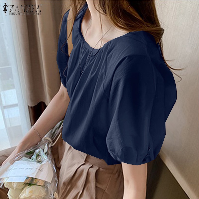 Áo tay lửng Zanzea cổ tròn phong cách Hàn Quốc trẻ trung sành điệu cho nữ