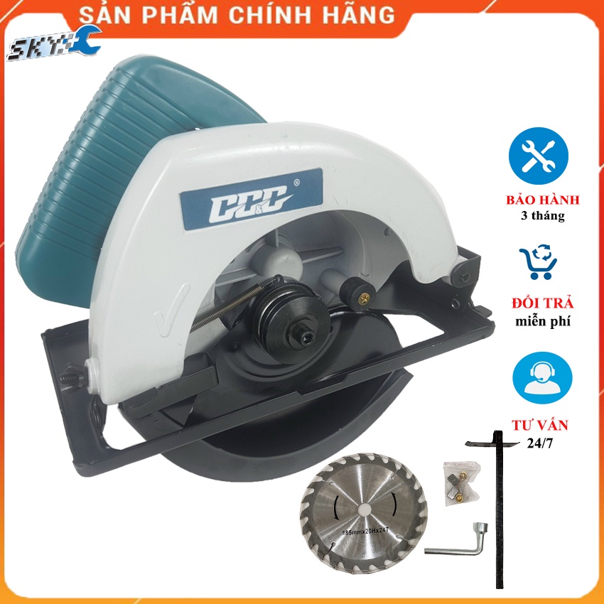 Máy cắt gỗ cầm tay 5800, máy cưa gỗ mini chính hãng GGG lưỡi 185mm, công suất lớn 1600W, tặng kèm 1 lưỡi