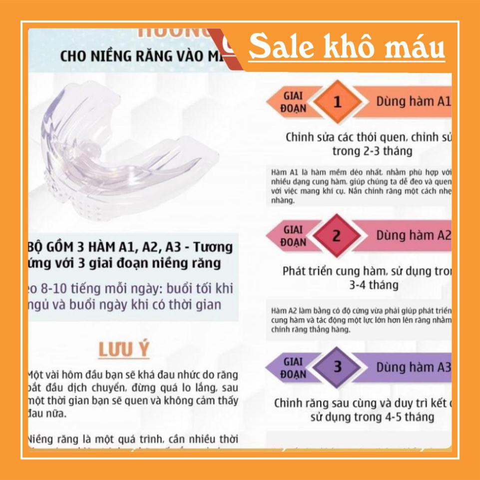 BỘ NIỀNG RĂNG TẠI NHÀ CHO NGƯỜI LỚN - Bộ 3 niềng ++ chính hãng