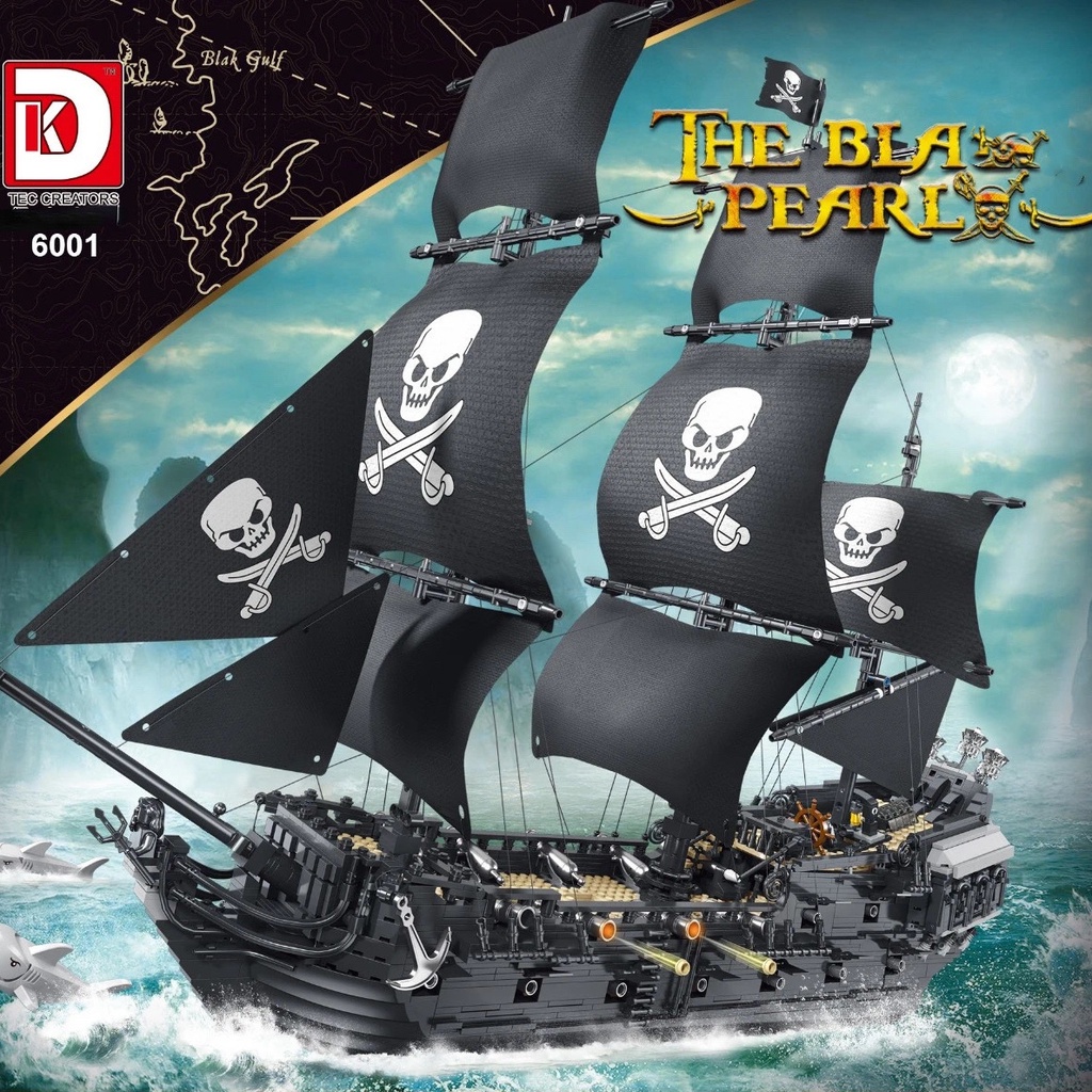 Mẫu Lắp Ráp 4184 Tàu Ngọc Trai Hủy diệt Pirates Of The Caribbean The Black Pearl Dk6001 The Black Pearl Ship Pirate
