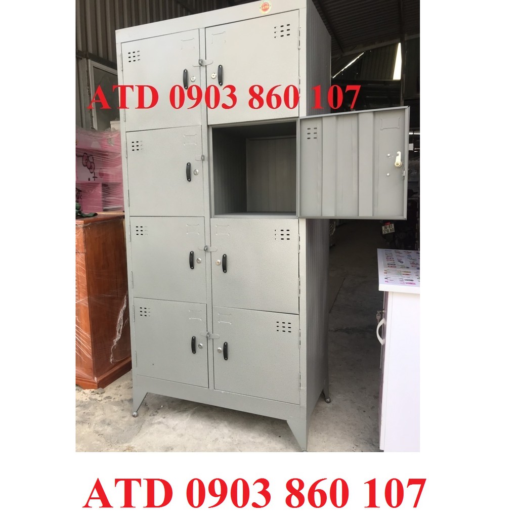 Tủ locker sắt cá nhân- tủ hồ sơ 8 cửa 10 cửa sắt dày có khóa riêng biệt - y hình 100% thực tế tphcm biên hòa bình dương