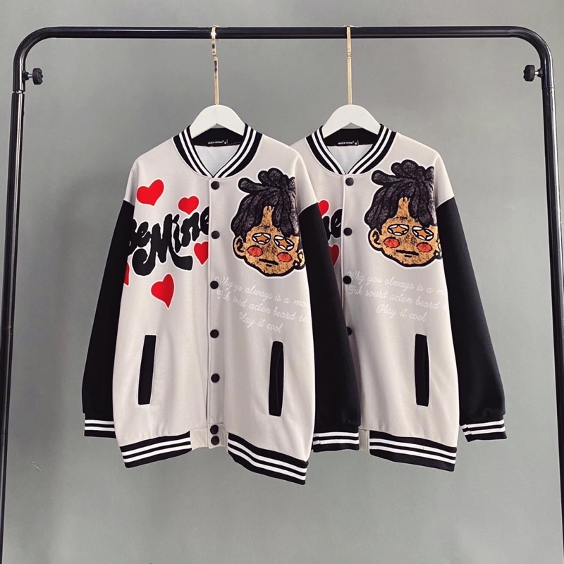 Áo Jacket Bomber Nỉ Bông MOOD Ảnh Thật