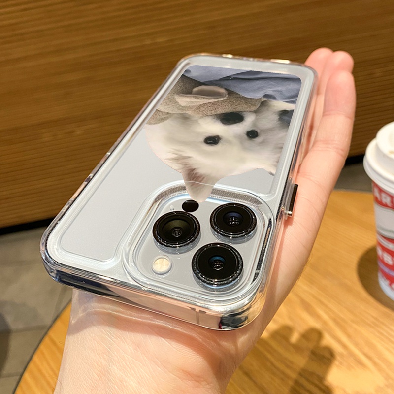 Ốp lưng iphone Ốp Điện Thoại Silicon Trong Suốt In Hình Chú Chó Husky Có Túi Khí Chống Sốc Cho iPhone 13 12 Pro Max 11 Pro XS Max XR X 7 8 Plus