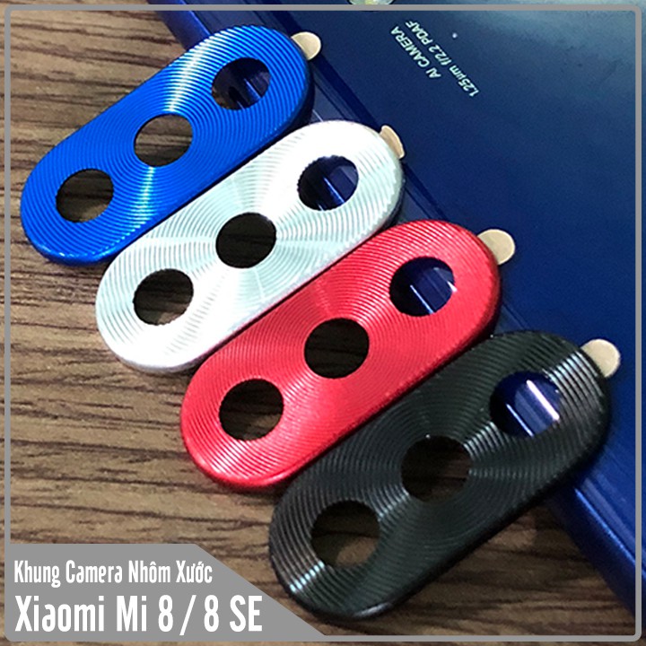 Khung Camera nhôm xước Xiaomi Mi 8 /. Mi 8 SE chống trầy, bảo vệ Camera