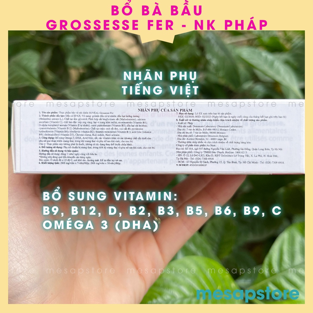 Grossesse fer bổ bà bầu của suvéal