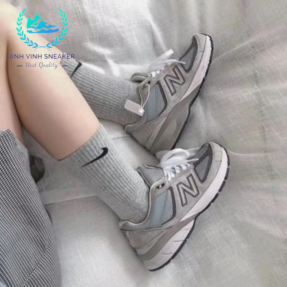 Tất nike nhiều màu cổ cao nam nữ vớ thể thao set màu 5 đôi đen trắng xám xanh hồng