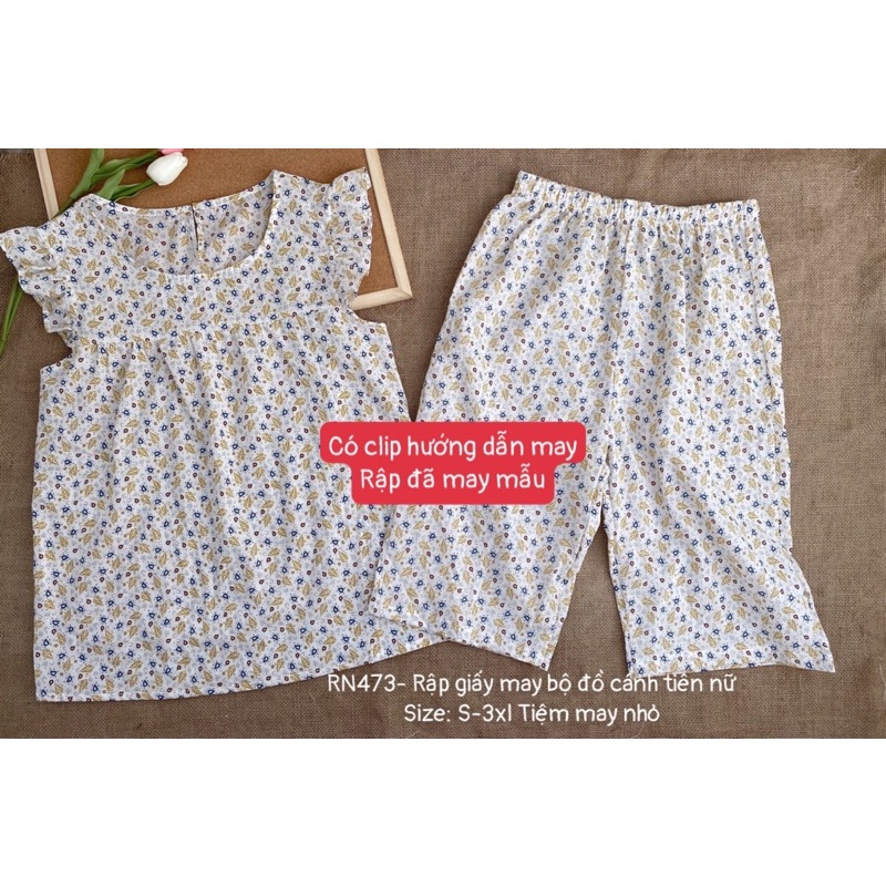 RN473_Rập giấy may bộ đồ cánh tiên nữ