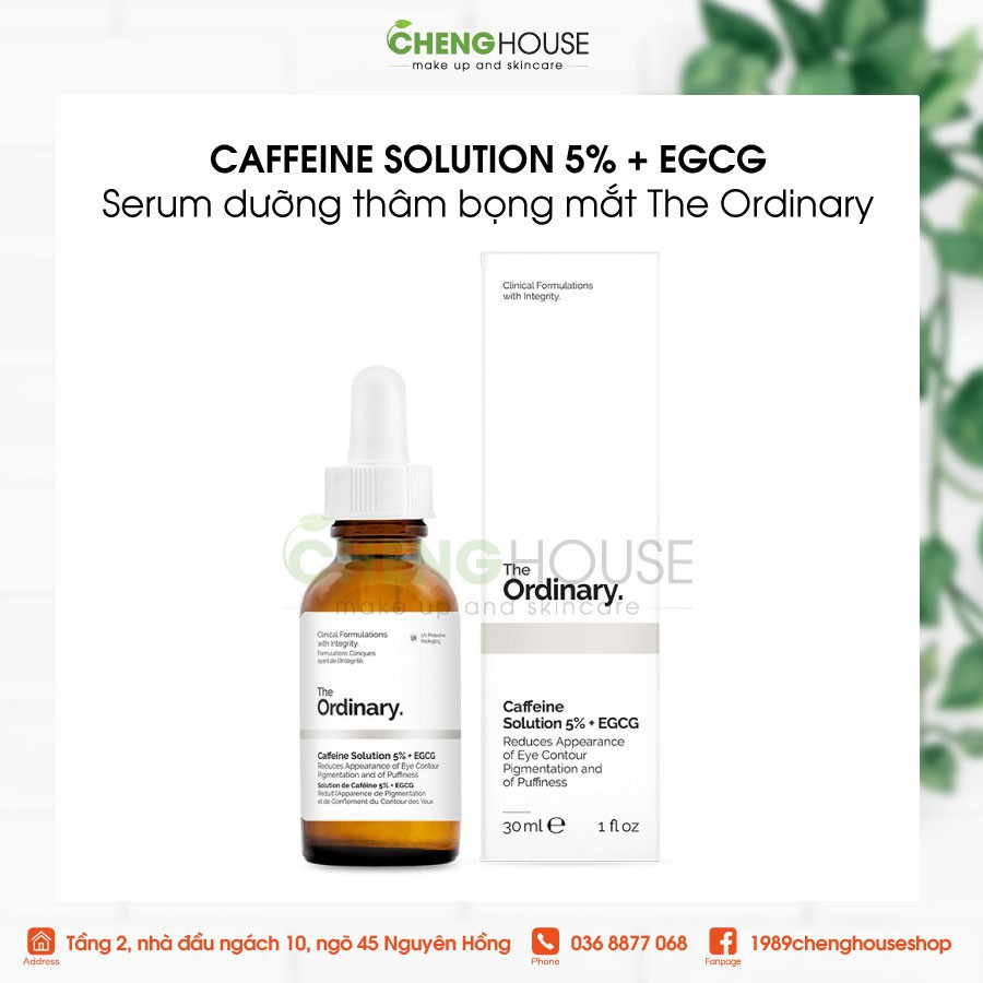 Serum dưỡng thâm bọng mắt The Ordinary Caffeine Solution 5% + EGCG 30mL