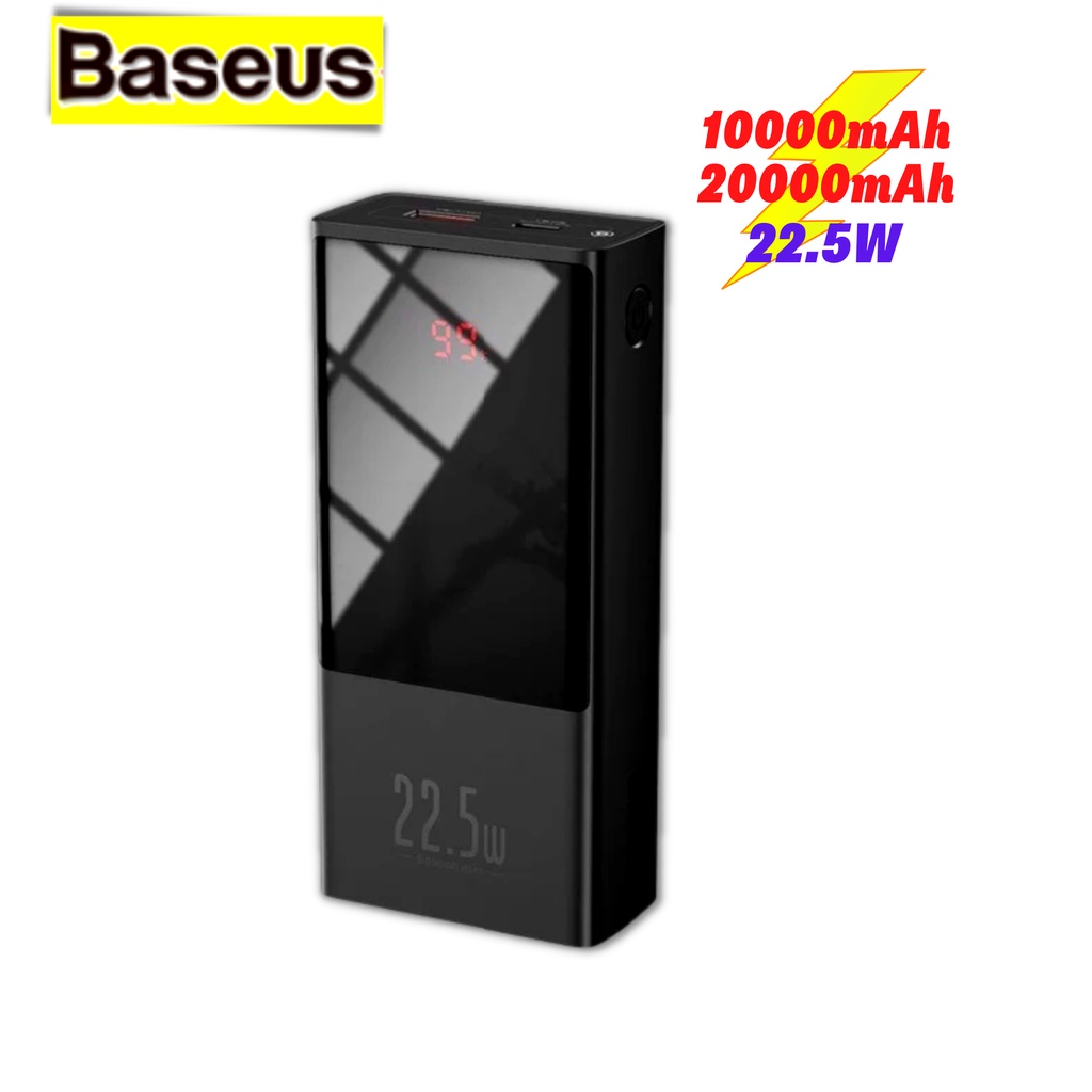 Sạc Dự Phòng Baseus 10000mAh / 20000mAh 22.5W, Màn hình LED nhỏ gọn, hổ trợ sạc nhanh QC 3.0 cho Iphone Xiaomi LV883