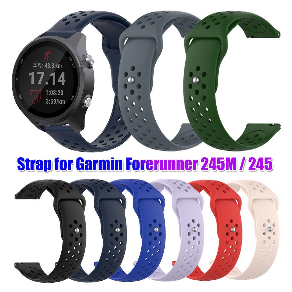 Dây Đeo Silicone Mềm Thoáng Khí Cho Garmin Forerunner 245 / 245M