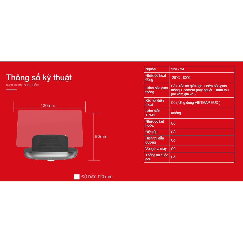 HUD Vietmap H1N Hiển Thị Dẫn Đường – Cảnh Báo Giao Thông | BigBuy360 - bigbuy360.vn