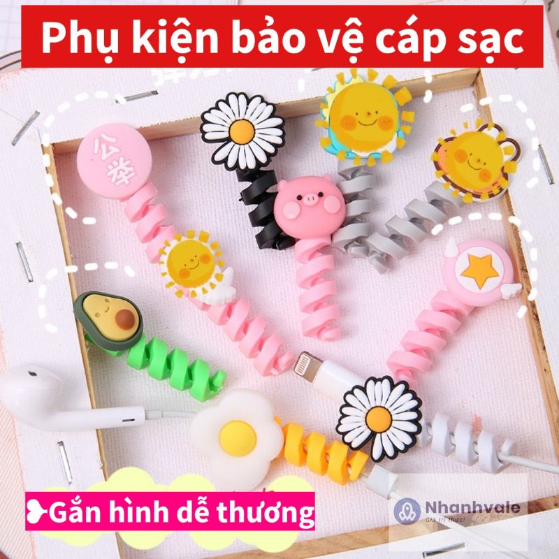Phụ kiện lò xo bảo vệ cáp sạc chống đứt gãy đầu dây