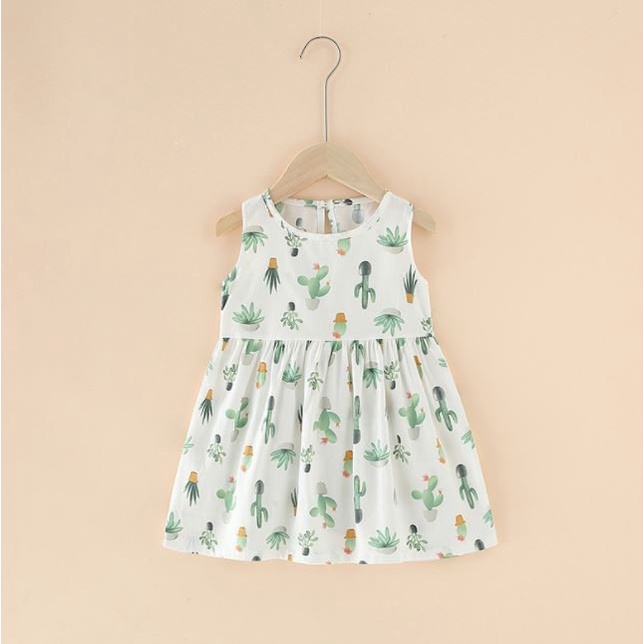Váy bé gái cotton thô AM640 cho bé gái mẫu mới hè thoáng mát - đầm bé gái từ sơ sinh đến 18kg