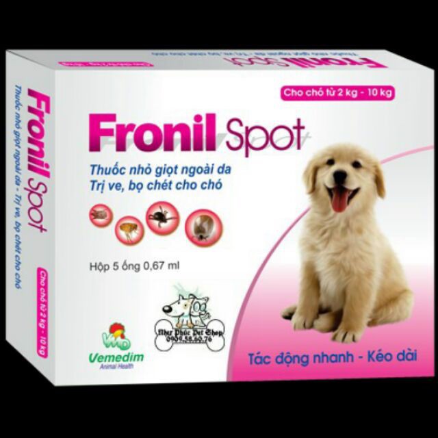 Thuốc Nhỏ Gáy Phòng Và Trị Ve Rận Bọ Chét Chó Fronil Spot