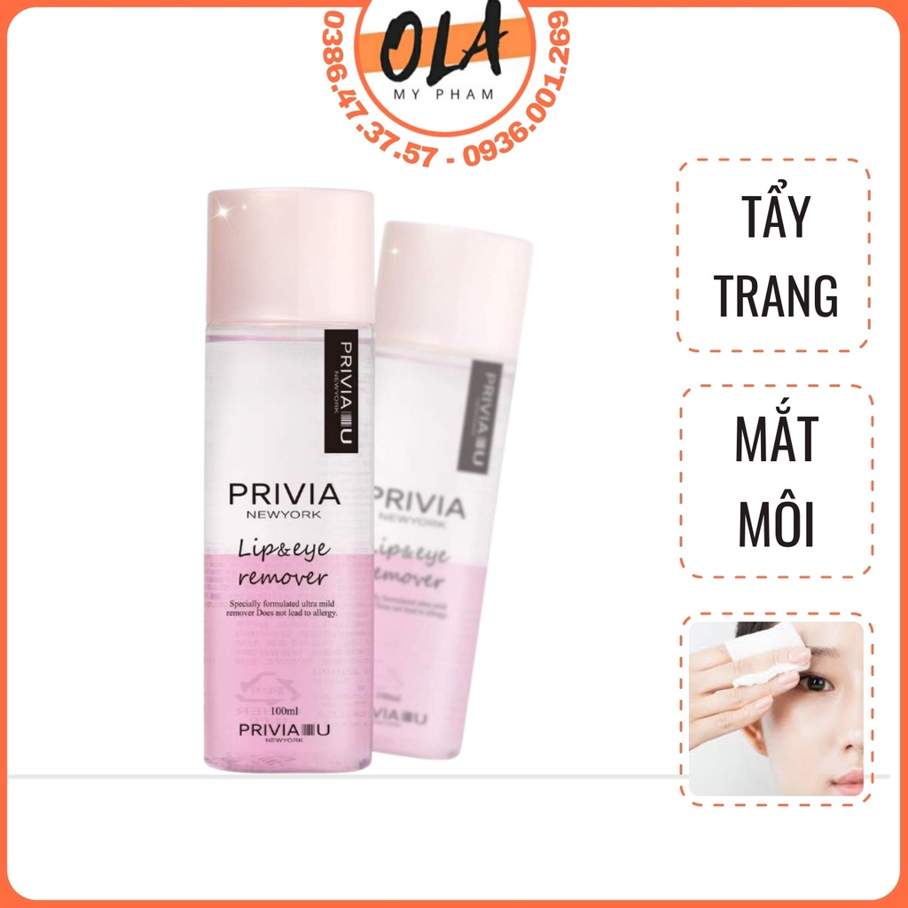 Nước Tẩy Trang Mắt Môi Privia - mỹ phẩm ola