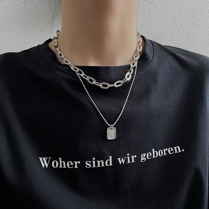 [KHÔNG ĐEN GỈ] Dây chuyền titan, vòng cổ mắt xích sợi đôi thời trang unisex Mely CT18