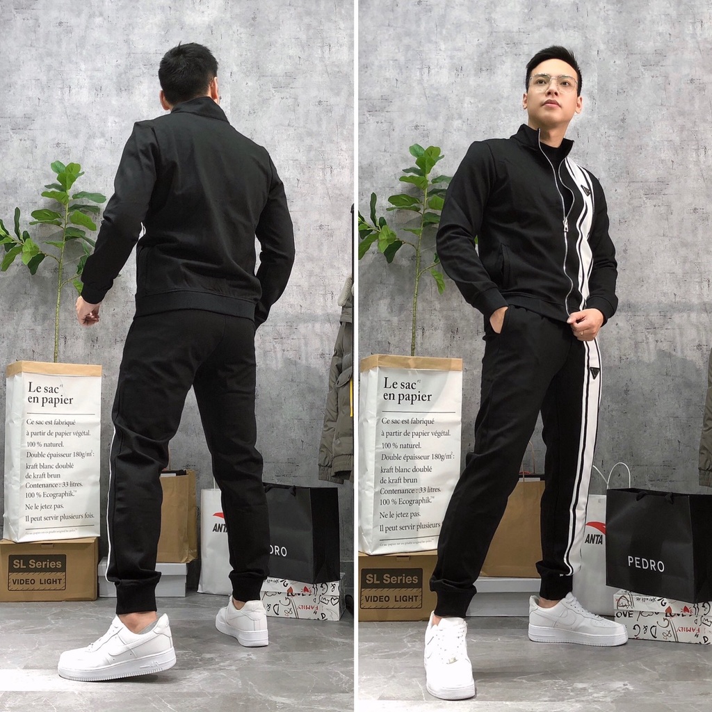 Bộ thu đông kéo khóa nam cao cấp bộ thể thao nam thời trang xuất khẩu BKT