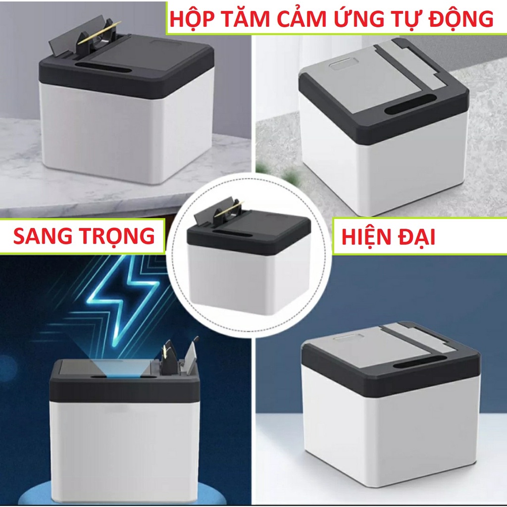 Hộp đựng tăm cảm ứng tự động hồng ngoại sang trọng hiện đại loại tốt chinh hãng