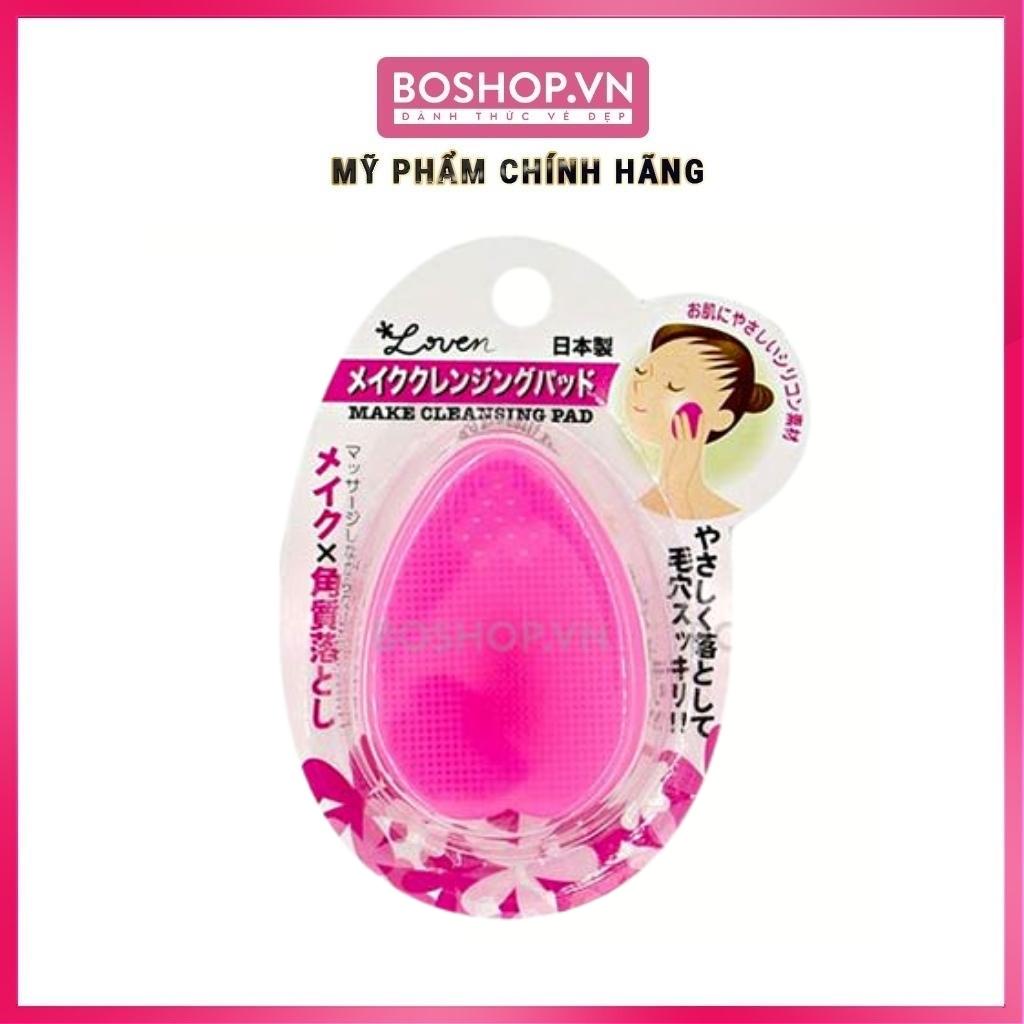 Miếng Rửa Mặt Silicon Loven Make Cleasing Pad Nhật Bản Màu Hồng