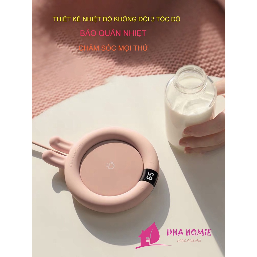 Đế Hâm Nóng Đồ Uống Cảm Ứng Thông Minh, Máy Làm Nóng Sữa Hiệu Quả Nhanh Chóng Dễ Dàng Mang Theo - DHA HOMIE