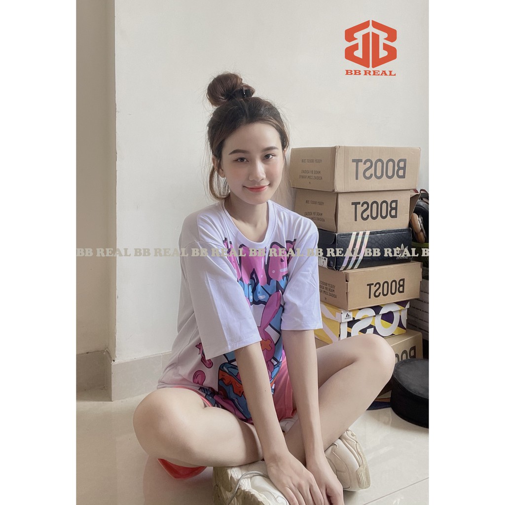 Đồ Bộ Ngủ Quần Thun Lửng Nữ Mặc ở Nhà Cute Dễ Thương [Code 11] From Unisex Từ 45-65Kg - BB REAL