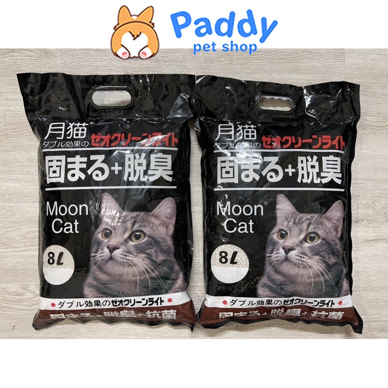 Cát Nhật Đen Moon Cat Vón Cục Khử Mùi Cực Tốt Tiết Kiệm Cho Mèo (8L)