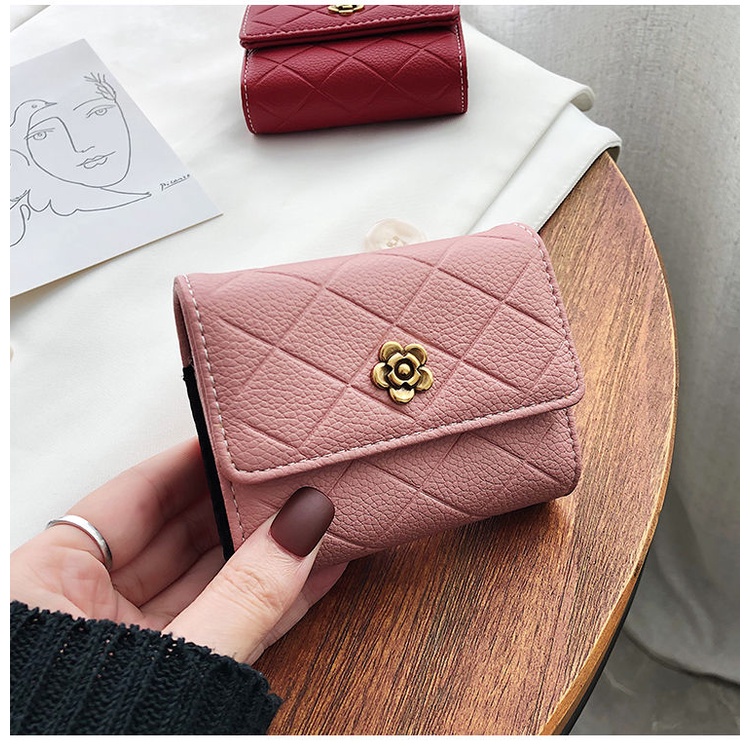 Ví đựng card ví nữ mini hình hoa ví nữ cao cấp đa chức năng