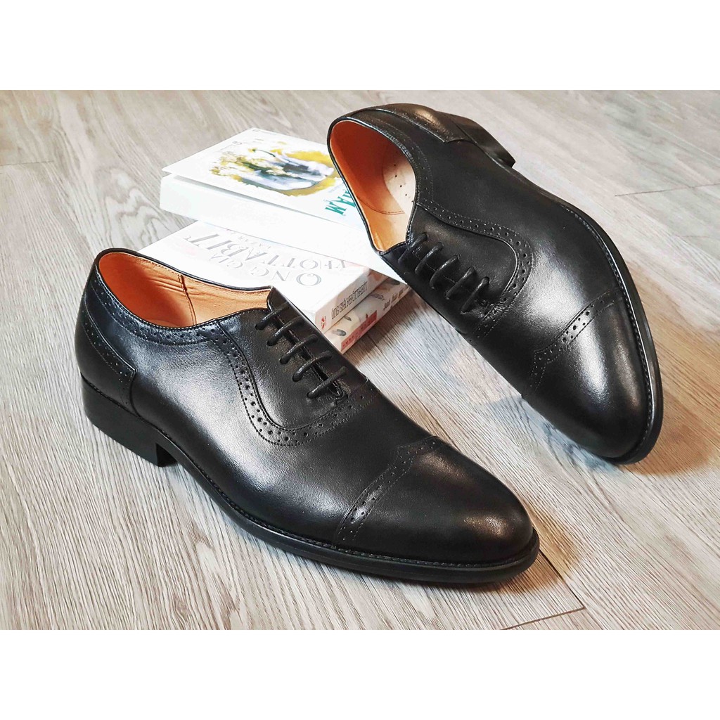 (Cao cấp) Giày Oxford Toroshoes Da Bò M627 Đen