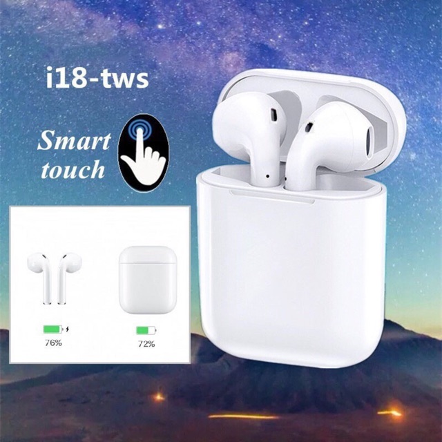 Tai nghe bluetooth i18 với tai nghe không dây có đốc sạc giá thành tai nghe giá rẻ lựa chọn mua tai nghe tws hợp lý