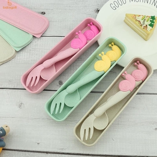 Bộ Muỗng Nĩa Hình Ốc Sên Cho Bé Tập Ăn