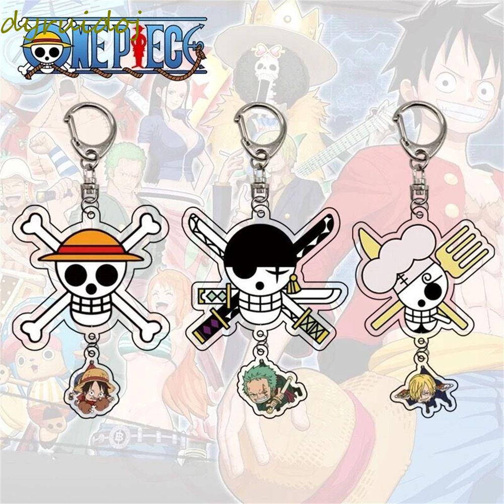 Móc chìa khóa bằng Acrylic hình nhân vật Luffy hoạt hình dễ thương