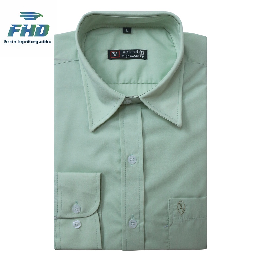 Áo Sơ Mi Nam Trơn Dài Tay Đóng Hộp Vải Cotton Mềm Mịn Màu Sắc Đa Dạng FHDA006