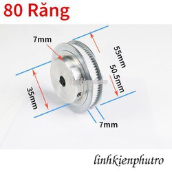 [Pulley GT2] Bánh răng motor - 80 răng