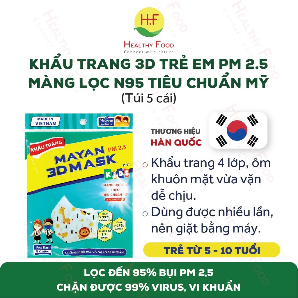 [LỌC KHUẨN 99,9%]  Khẩu Trang Y Tế Em Bé 2D/3D - An Toàn, Thoáng Mát (Bé dưới 10t)